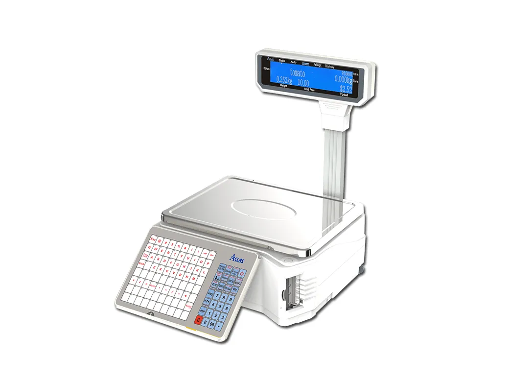Aclas LS5X-series label printing scale with pole display